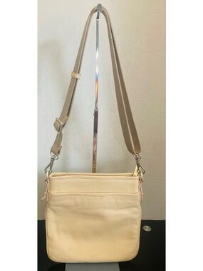 Lauren Ralph Lauren Beige Leather Crossbody Bag